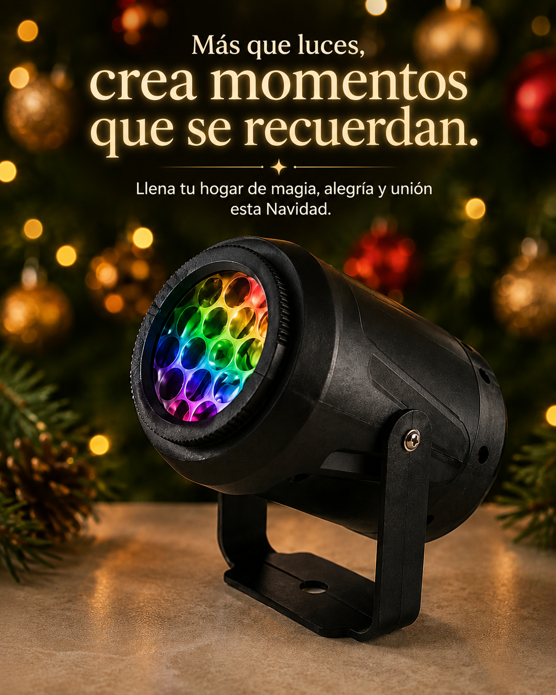 Proyector Figuras Navideñas Luces Color