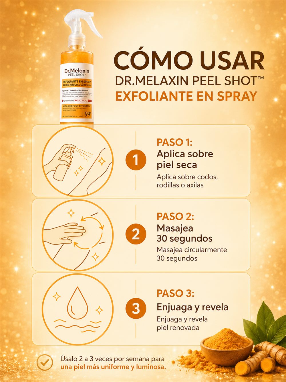 Cómo usar Kojic Glow en 3 pasos
